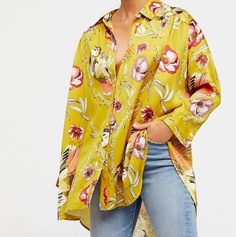 NWOT Free People Silky Nights Top
